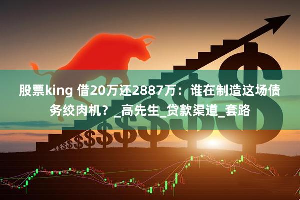 股票king 借20万还2887万：谁在制造这场债务绞肉机？_高先生_贷款渠道_套路